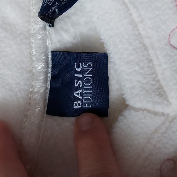 Basic Editions long sleeve sweatshirt white w/flower design 2x - Picture 5 of 10